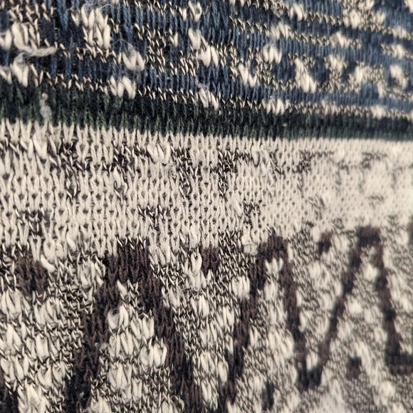 Vintage Madison Crew Neck Knit Zigzag Pattern Sweater Mens Large Unisex - Picture 5 of 8